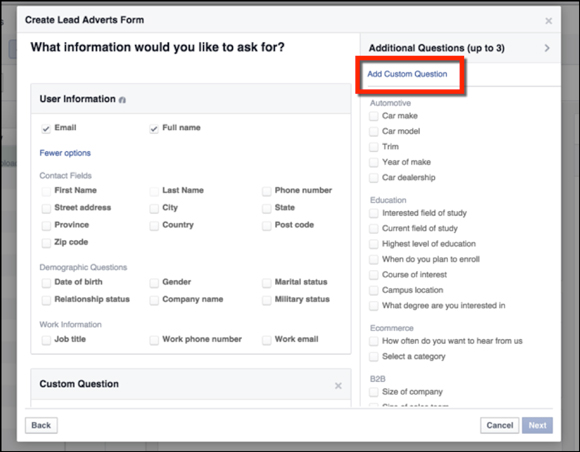 Facebook Lead Ads - Auto Fill Forms